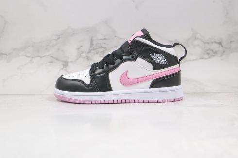 Nike Air Jordan 1 Retro Mid White Black Light Arctic Pink K555112-103