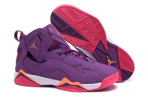 Nike Air Jordan True Flight AJ7.5 Grap Orange Pink GS Women Shoes 342774 517 NEW