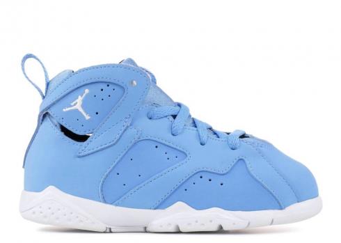 Air Jordan 7 Retro Bt Td Pantone Blue University Black White 304772-400