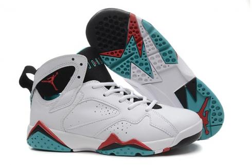 Nike Air Jordan 7 Retro GS White Black Verde Infrared Women Girls 705417 138