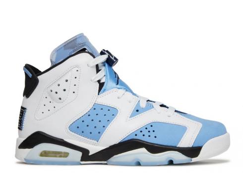 Air Jordan 6 Retro GS Unc Home Blue University College Navy Black White 384665-410