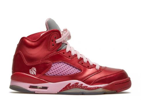 Air Jordan 5 Retro Gg Valentines Day Pink Ion Gym Red 440892-605