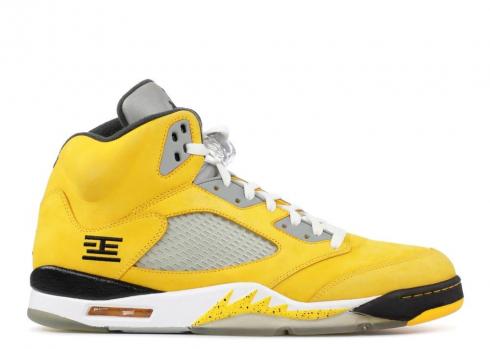 Air Jordan 5 Retro T23 Sample Tokyo Yellow Toe Varsity Grey Anthracite Black Wolf Maize 454783-701