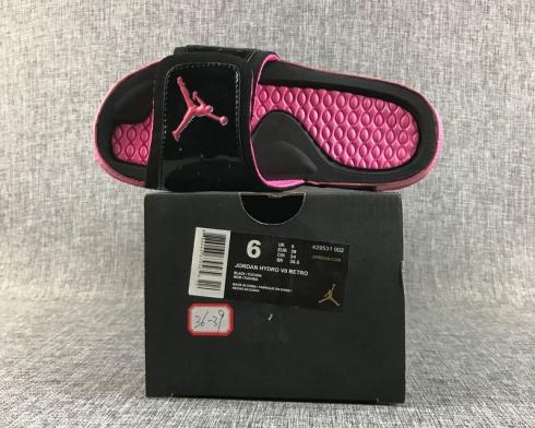 Nike Air Jordan Hydro 13 Black Vivid Pink Womens Sandals Slippers 429531-002