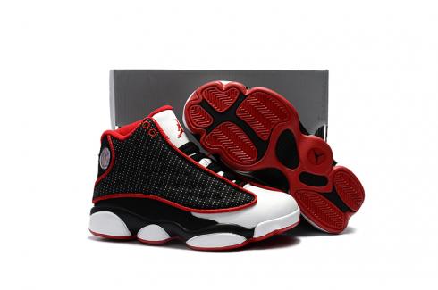Nike Air Jordan 13 Kids Shoes Black White Red