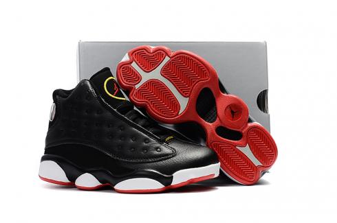 Nike Air Jordan 13 Kids Shoes Black White Red Special