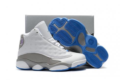 Nike Air Jordan XIII 13 Retro Kid Children Shoes Hot White Grey Blue