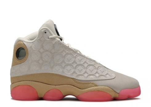 Air Jordan 13 Retro Bg Pink Ivory Gold Club Black Digital Pale CW4683-100