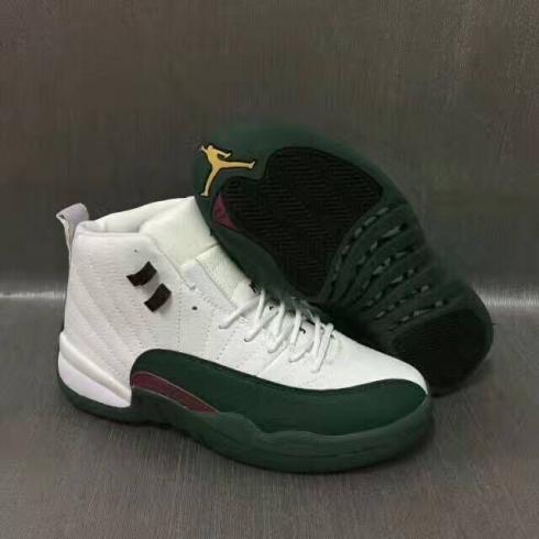 vejledning gå på indkøb salon Nike Air Jordan XII 12 Retro Deep Green White Men Basketball Shoes - Febshoe