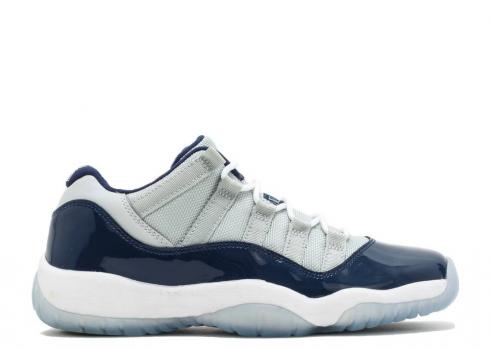 Air Jordan 11 Retro Low Bg Gs Georgetown Navy White Mist Midnight Grey 528896-007