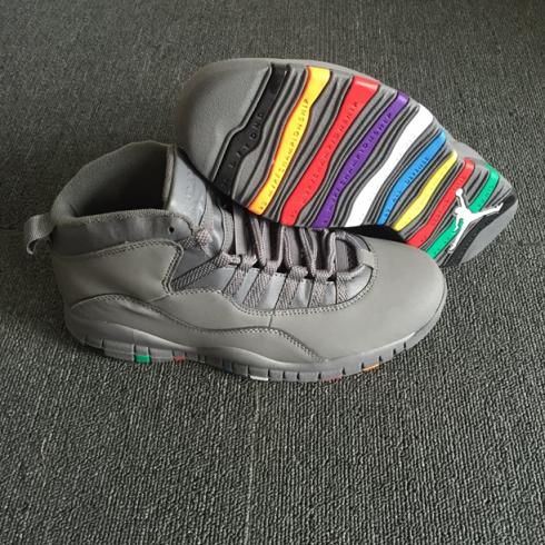 Nike Air Jordan X 10 Retro Men Basketball Shoes Grey All Colored