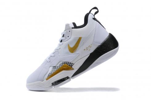 2020 Nike Jordan Zoom 92 White Black Metallic Gold New Release CK9183-005