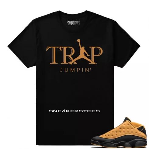 Match Air Jordan 13 Chutney Trap Jumpin Black T shirt