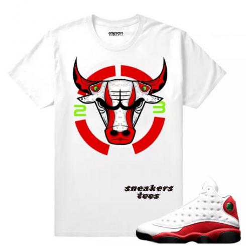 Match Jordan 13 OG Chicago Chicago 13 Bull White T-shirt