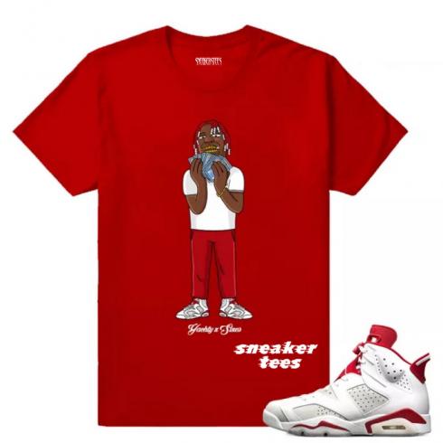 Match Jordan 6 Alternate Lil Yachty x Sixes Red T-shirt