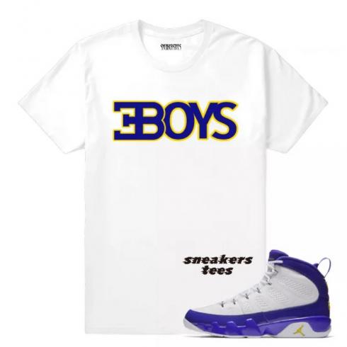 Match Jordan 9 Kobe Bugatti Boys White T-shirt