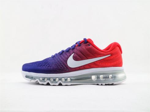 Nike Air Max 2017 ID Blue Red White Running Shoes 918092-991