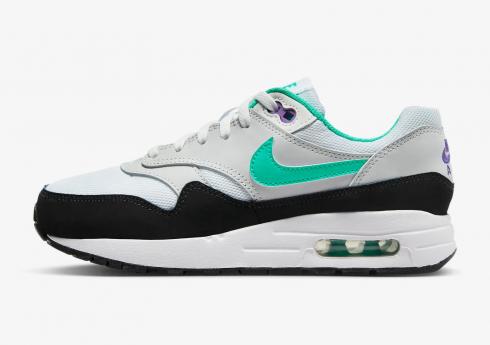 Nike Air Max 1 GS Tropical Twist White Pure Platinum Court Purple Hyper Jade DZ3307-114