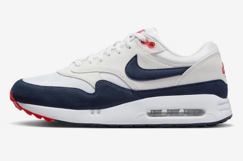 Nike Air Max 1 Golf OG White Dark Obsidian Neutral Grey University Red DV1403-001