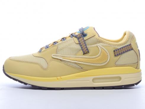 Travis Scott x Nike Air Max 1 Wheat Lemon Drop Baroque Brown DO9392-700