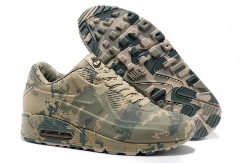 Nike Air Max 90 Camouflage Green Beige Men Running Shoes