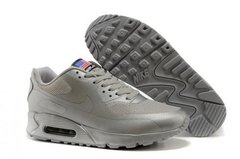 Nike Air Max 90 Hyperfuse QS Sport USA All Silver July 4TH Independence Day 613841-888
