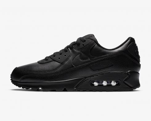 Nike Air Max 90 Leather Triple Black Running Shoes CZ5594-001