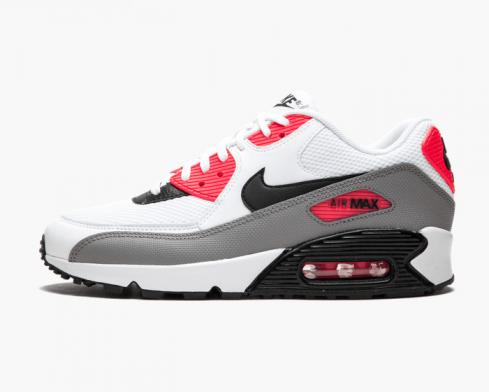 Nike Wmns Air Max 90 White Black Dust Solar Red Running Shoes 325213-132