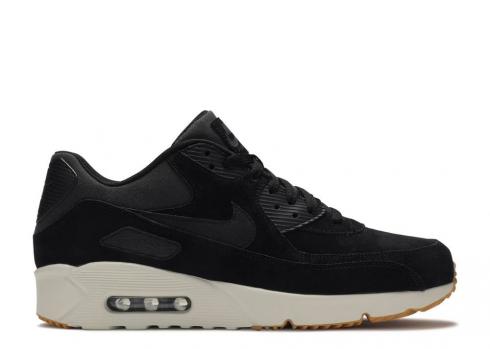 Nike Air Max 90 Ultra 2.0 Leather Black Gum Brown Med Light Bone 924447-003