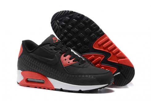 Nike Air Max 90 Woven Men Training Running Shoes Black Red White 833129-002