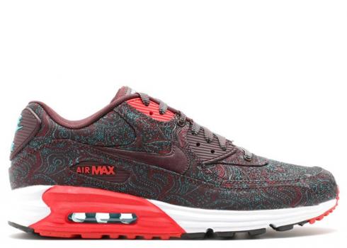 Nike Air Max Lunar 90 Premium Qs Suit & Tie Collection Red Chilling Brgndy Burgndy Dp 705068-601
