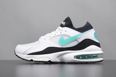 Nike Air Max 93 Leather Mens Shoes Green White 306551-107