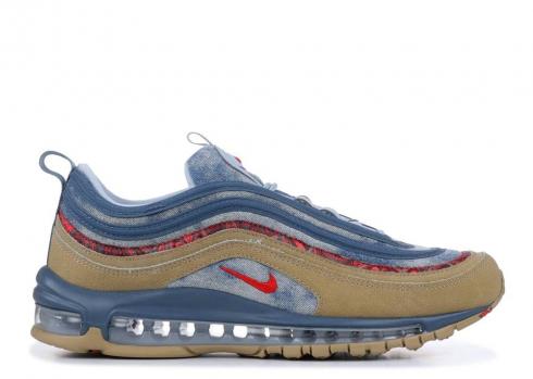 Nike Air Max 97 Wild West Blue University Sail Thunderstorm Parachute Armory Beige Lite Red BV6056-200