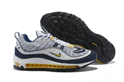 Nike Air Max 98 Men Running Shoes Light Grey Blue Brown