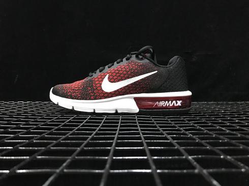 Nike Air Max Sequent 2 Running Shoe Dark Red White 852461-006
