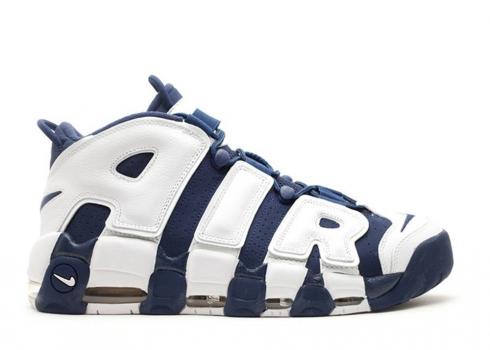 Nike Air More Uptempo Hoh Navy White Sport Mid Red 432353-416