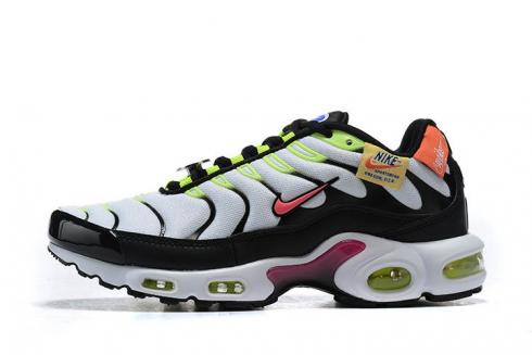 Nike Air Max Plus TN White Black Fluorescent Green Crimson Running Shoes CU4819-101
