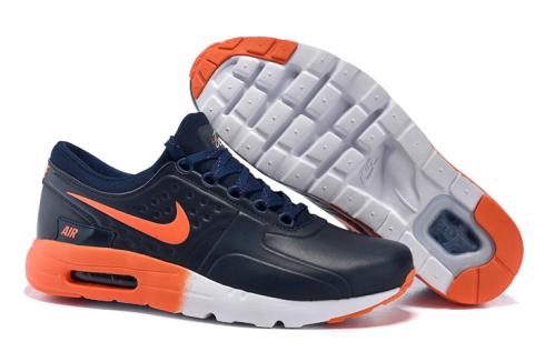 Nike Air Max Zero QS Men Running Shoes Deep Blue Orange 789695 White