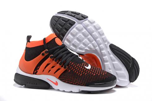 Nike Air Presto Flyknit Ultra Men Shoes Black Bright Crimson White 835570-006