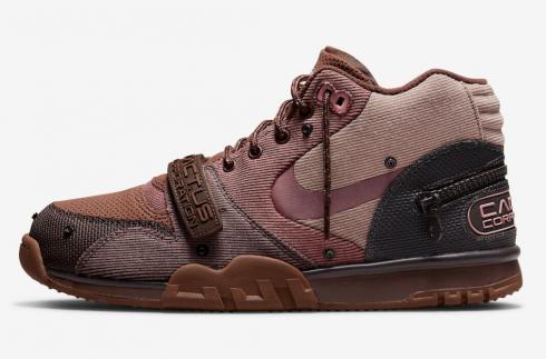 Travis Scott x Nike Air Trainer 1 SP Wheat Light Chocolate Rust Pink DR7515-200