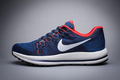 Nike Air Zoom Vomero 12 Blue Running Shoes Navy Lace Up 863762-402