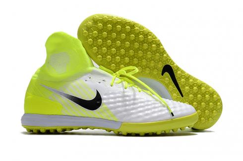 Nike MAGISTAX PROXIMO II TF ACC waterproof High help white Fluorescent yellow men soccer