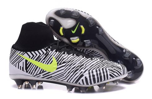 Nike Magista Obra II FG Soccers Shoes ACC Waterproof Zebra Stripes