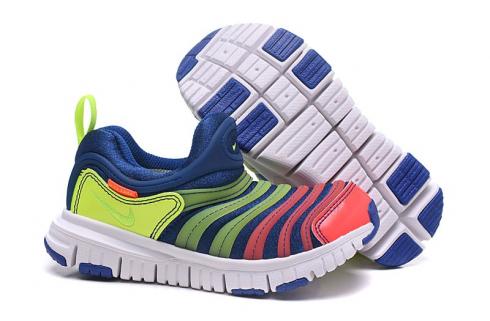 Nike Dynamo Free PS Infant Toddler Slip On Running Shoes Blue Green Yellow AA7217-400