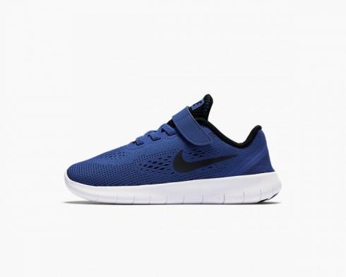 Nike Free Rn PSV Black Blue Preschool Boys Running Shoes 833991-401
