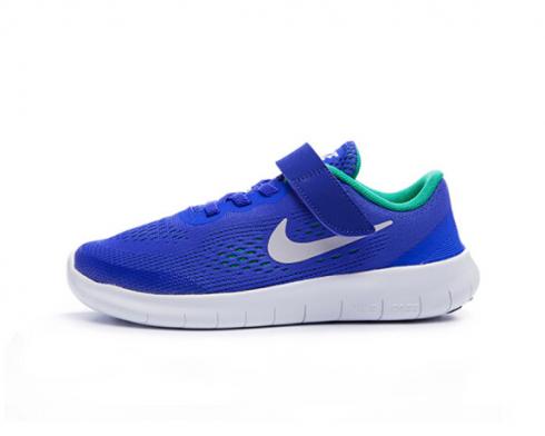 Nike Free Rn PSV Blue White Preschool Boys Running Shoes 833991-404