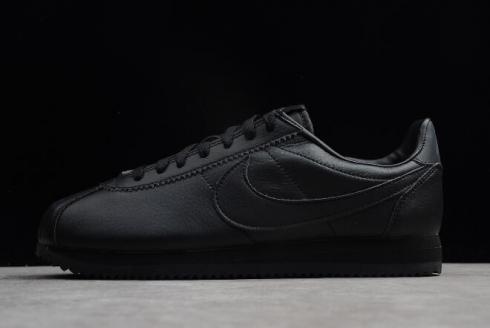 Nike Classic Cortez Leather Black Black Anthracite Mens Size 749571 002 Free Shipping