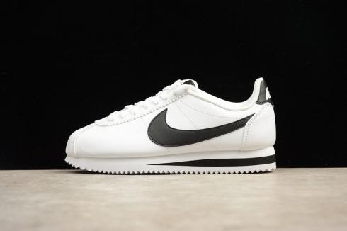 Nike Classic Cortez Leather White Black Casual Shoes 807471-101