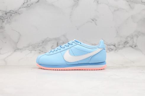 Nike Cortez Basic SL Psychic Blue White Pink Shoes AH7528-400