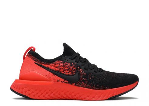 Nike Epic React Flyknit 2 Black Infrared Crimson Bright BQ8928-008